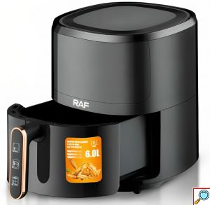 Air Fryer 6L 1500W - Το Υγιεινό & Νόστιμο Τηγανητό - Ηλεκτρική Φριτέζα Αέρα με Ψηφιακό Πάνελ - Οθόνη Αφής - RAF