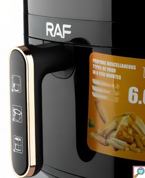 Air Fryer 6L 1500W - Το Υγιεινό & Νόστιμο Τηγανητό - Ηλεκτρική Φριτέζα Αέρα με Ψηφιακό Πάνελ - Οθόνη Αφής - RAF