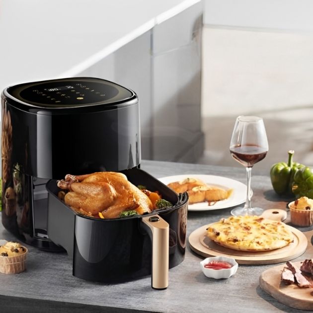 Air Fryer 6L 1500W - Το Υγιεινό & Νόστιμο Τηγανητό - Ηλεκτρική Φριτέζα Αέρα με Ψηφιακό Πάνελ - Οθόνη Αφής - RAF