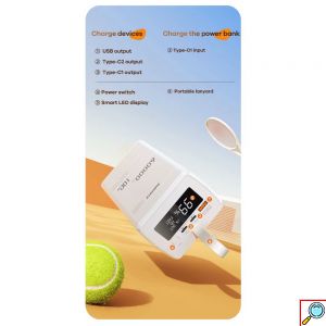Remax Power Bank 60000mAh με Γρήγορη Φόρτιση PD100W – Λευκό