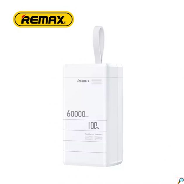 Remax Power Bank 60000mAh με Γρήγορη Φόρτιση PD100W – Λευκό