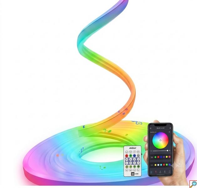 Ταινία RGB LED 5m Smart IP65 Andowl Q-LED028 – Έλεγχος App & Music Sync