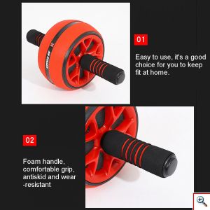 Ρόδα Εκγύμνασης Κοιλιακών - Abdominal Muscle Fitness Wheel Κόκκινο - Μαύρο