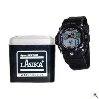 Ψηφιακό Σπορ Ρολόι K-SPORT Lasika 30m αδιάβροχο (3 ATM )με Χρονόμετρο & Φωτισμό