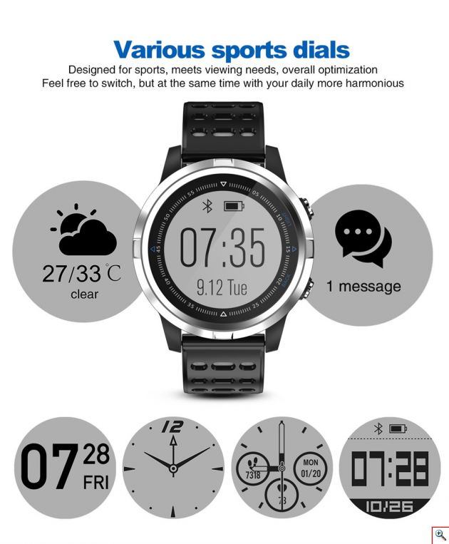 GPS Smart Watch Αδιάβροχο Αθλητικό Ρολόι με Μετρητή Καρδιακών Παλμών, Απόστασης, Βημάτων, Θερμίδων & Ύπνου, Αθλητικές Δραστηριότητες & Ειδοποιήσεις Κινητού - Activity Tracker