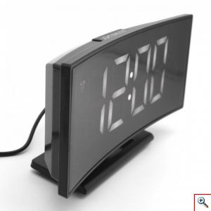 Καθρέφτης-Ψηφιακό Επιτραπέζιο Ρολόι με Οθόνη LED, Ξυπνητήρι, Ημερολόγιο και Θερμόμετρο DS 3621X-MAX Λευκό