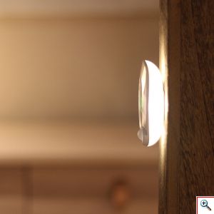 LED Επαναφορτιζόμενο Φωτάκι - Ρολόι Νυκτός Επιτοίχιο & Επιτραπέζιο με Μαγνητική Βάση/Αυτοκόλλητο Θερμό & Ψυχρό Λευκό - Night Induction Lamp & Clock