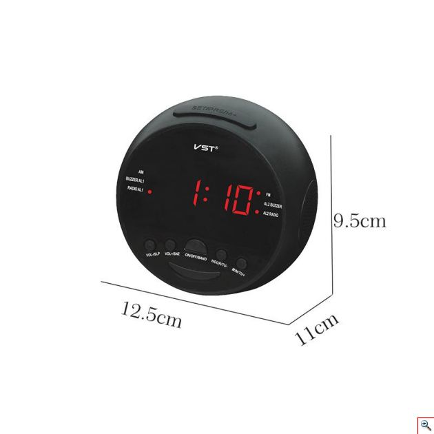 AM/FM Ραδιόφωνο Ρολόι Ξυπνητήρι LED με Μπαταρία - Clock Radio Alarm