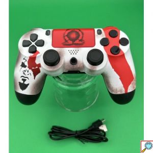 Doubleshock God of War Ασύρματο Gamepad Χειριστήριο Παιχνιδιών για PS4, PS TV, PS Now με Φωτιζόμενη Μπάρα USB