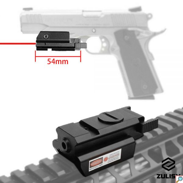Tactical Red Dot Laser Sight Low Profile For Rifle Handgun 20mm Picatinny Rail
