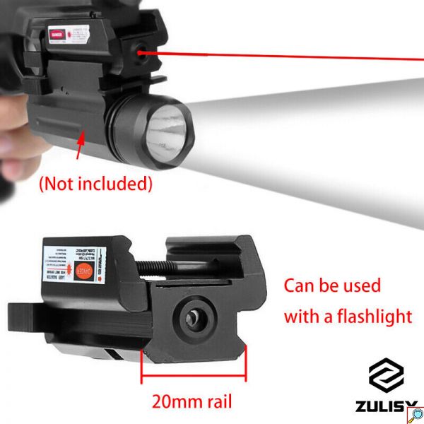 Tactical Red Dot Laser Sight Low Profile For Rifle Handgun 20mm Picatinny Rail
