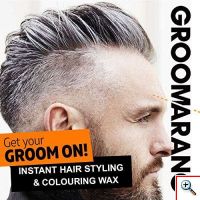 Groomarang Silver Hair Wax Professional 120ml για Γκρίζα Αστραφτερά Μαλλιά - Βαφή γκρίζων μαλλιών