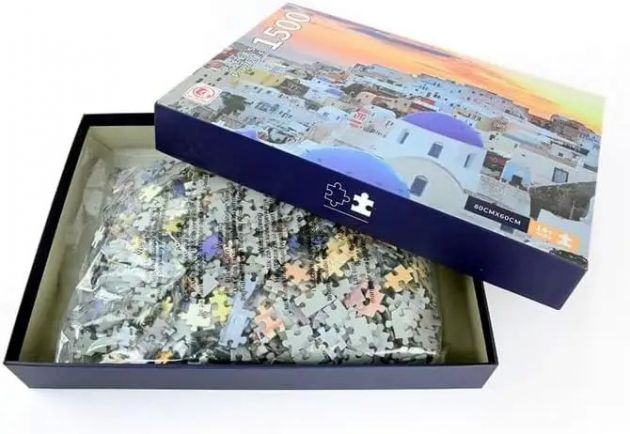 Παζλ Σαντορίνη 1500 Κομματιών – Μεσογειακό Τοπίο 80x60cm - Ενηλίκων, Δύσκολο, για Διακόσμηση, Ποιοτικό Χαρτόνι
