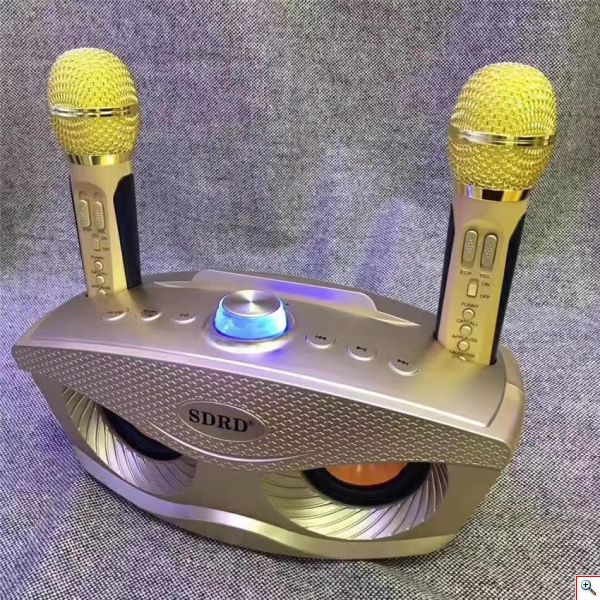 Φορητό Ηχοσύστημα Bluetooth USB/SD Karaoke Με 2 Μικρόφωνα Mp3 Player - Multimedia Speaker SD-306