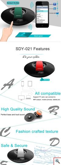 Φορητό Ηχείο Ραδιόφωνο Ξυπνητήρι Soundbox Bluetooth Sardine SDY-021