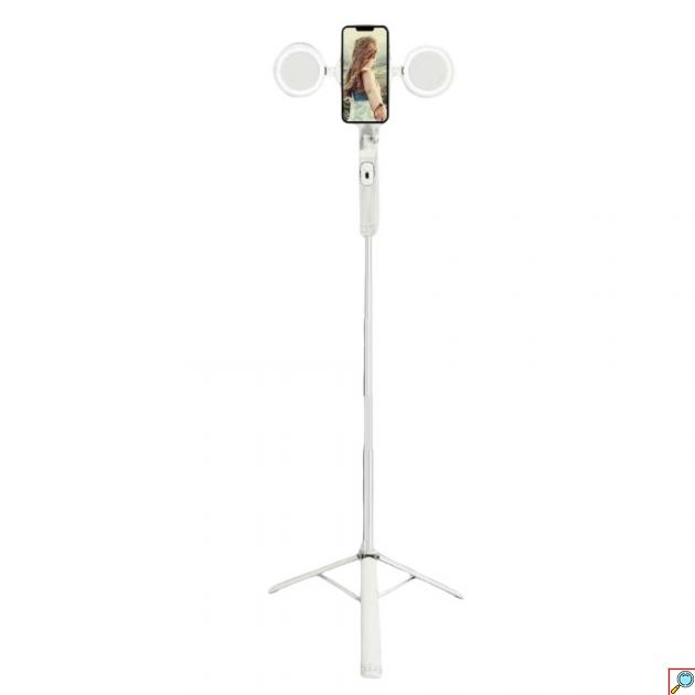 Ασύρματο Selfie Stick με Τρίποδο & Διπλό LED Φωτισμό - Ιδανικό για Content Creation, Live Streaming & Επαγγελματικές Λήψεις