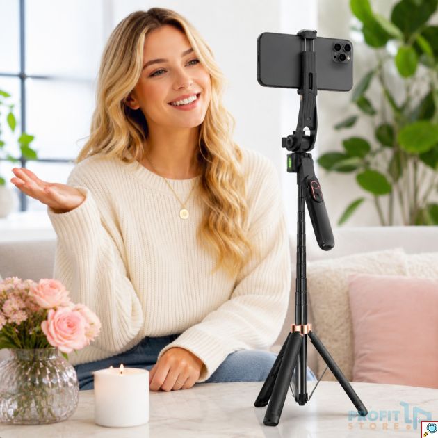 Selfie Stick Τρίποδο Andowl Q30 με Bluetooth & Περιστροφή 360° – Επαγγελματικές Λήψεις | Αναδιπλούμενο, Συμβατό με Smartphone, Για Vlog & Ταξίδια