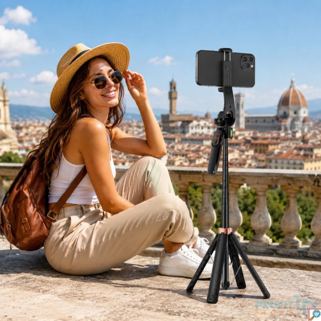 Selfie Stick Τρίποδο Andowl Q30 με Bluetooth & Περιστροφή 360° – Επαγγελματικές Λήψεις | Αναδιπλούμενο, Συμβατό με Smartphone, Για Vlog & Ταξίδια