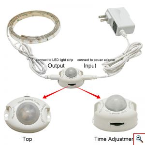 Σετ 2 Τεμαχίων Αυτοκόλλητες Ταινίες LED, 2x 120 cm, 2.8W με Αισθητήρες Κίνησης & Προγραμματισμό Χρόνου Απενεργοποίησης, 260 Lumens, OEM