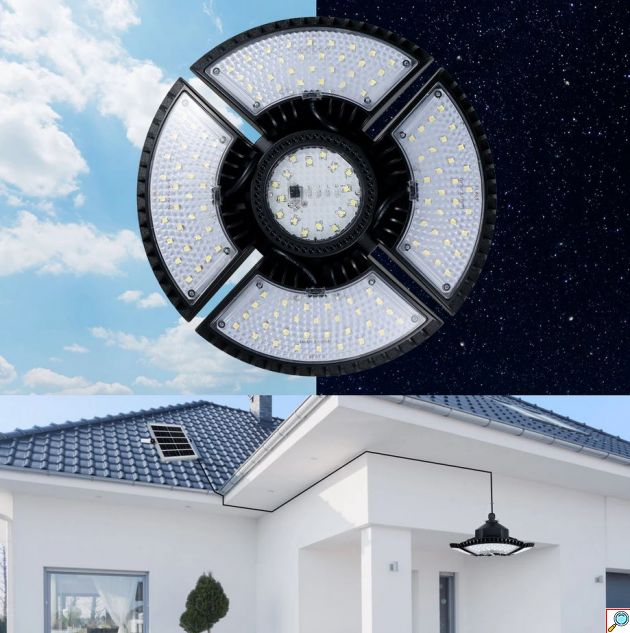 Σετ 2 Τεμαχίων Αδιάβροχο Ηλιακό Φωτιστικό 272 Led Λευκού Φωτισμού - 6500K - με Ανίχνευση Κίνησης και Τηλεχειριστήριο