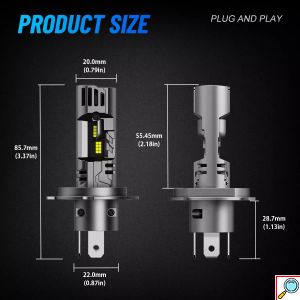 Σετ 2x Λάμπες LED Αυτοκινήτου H4 100W 24000lm 6500K Canbus - Ισχυρός Λευκός Φωτισμός - Novsight