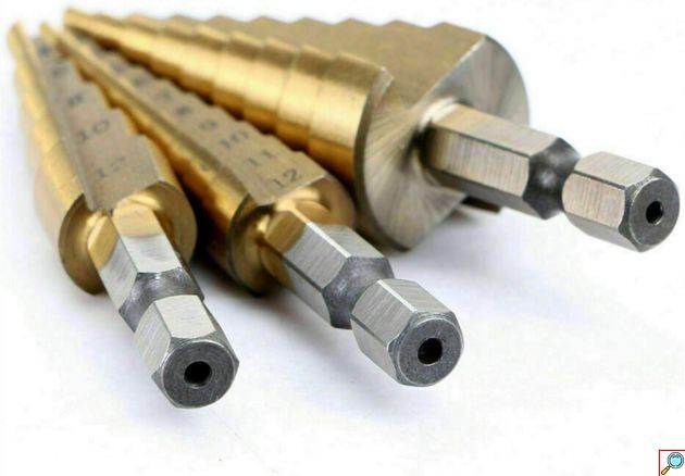 Σετ 3 Τρυπάνια Κωνικά Τιτανίου 4 - 12mm, 4 - 20mm & 4 - 32mm