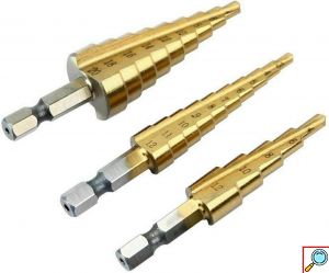 Σετ 3 Τρυπάνια Κωνικά Τιτανίου 4 - 12mm, 4 - 20mm & 4 - 32mm