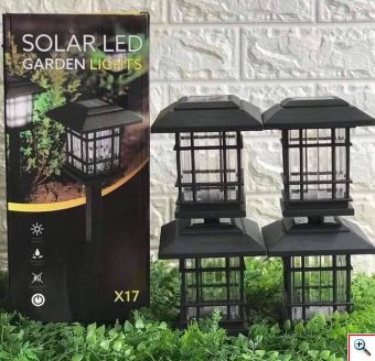 Σετ 4 Ηλιακά Φωτιστικά Κήπου Καρφωτά LED Solar Garden Light OEM