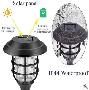 Σετ 4 Ηλιακά Φωτιστικά Κήπου Καρφωτά LED Solar Garden Light OEM