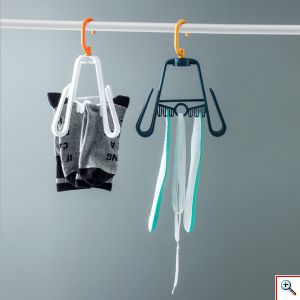 Σετ 4 Κρεμάστρες Εξοικονόμησης Χώρου για Παπούτσια & Κάλτσες, Πλαστικό σε Λευκό Χρώμα, Παπουτσοθήκη 4 Θέσεων, OEM