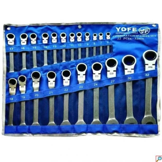 Σετ Κλειδιά Καστάνιας YOFE 22τμχ 6-32mm
