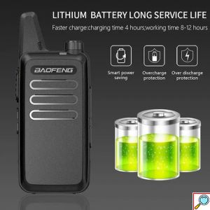 Σετ Mini Walkie Talkie 5W με 16 Κανάλια 2 τμχ - Baofeng