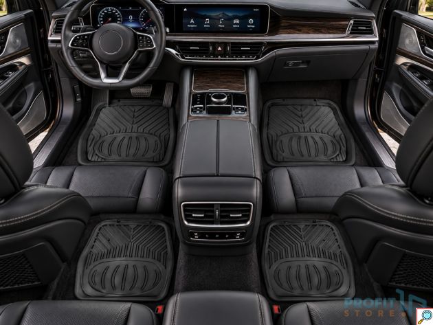 Σετ Πατάκια Αυτοκινήτου Kmt Style 2000117 – 4τμχ Universal Μαύρο - Αντιολισθητικά, Ανθεκτικά, Εύκολος Καθαρισμός, Προστασία από Λάσπη & Νερά