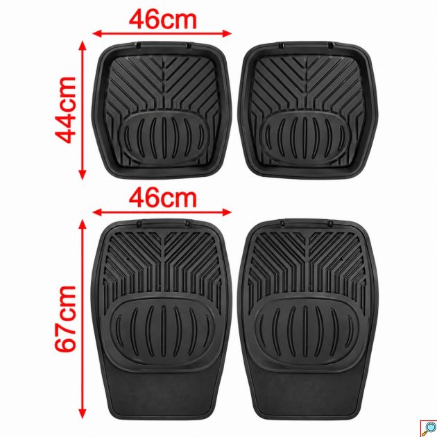 Σετ Πατάκια Αυτοκινήτου Kmt Style 2000117 – 4τμχ Universal Μαύρο - Αντιολισθητικά, Ανθεκτικά, Εύκολος Καθαρισμός, Προστασία από Λάσπη & Νερά