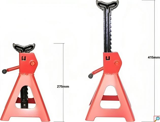 Σετ 2 Μηχανικοί Γρύλοι Ανύψωσης -Τρίποδα Jack Stand - Έως 3 Τόνους