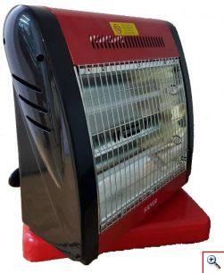 Σόμπα Χαλαζία με Ανεμιστήρα 800W SILVER QT08