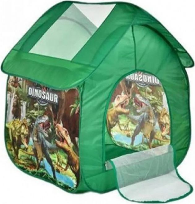 Παιδική Σκηνή Dinosaur - Pop-Up Σκηνή με 9 Φιγούρες Δεινοσαύρων - Ιδανική για Εσωτερικό & Εξωτερικό Χώρο, 100x100x95cm