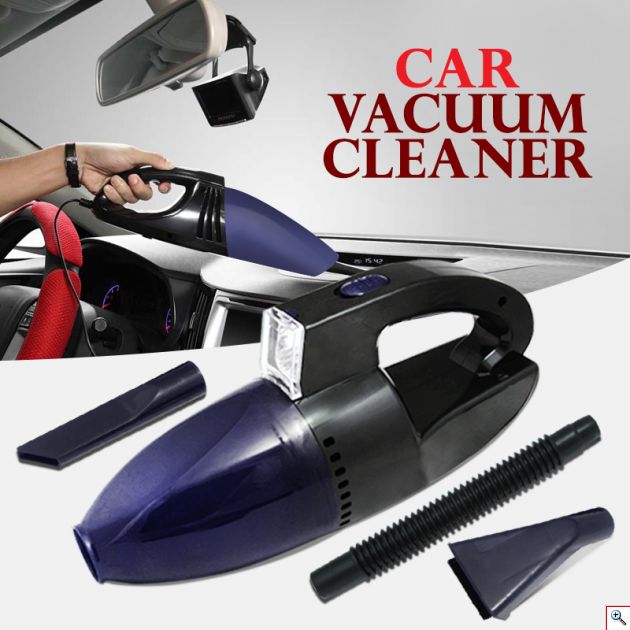 Φορητό Σκουπάκι Αυτοκινήτου 60W High-Power με Φακό LED Automobile Vacuum Cleaner Portable 12V για τον Αναπτήρα Αυτοκινήτου