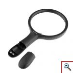 Μεγάλος Μεγεθυντικός Φακός Χειρός 138mm x1,8 με Ισχυρό Led Φωτισμό 