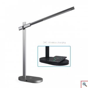 Επιτραπέζιο Slim Φωτιστικό Γραφείου Led με Βάση Ασύρματης Φόρτισης 20w σε Διάφορα Χρώματα