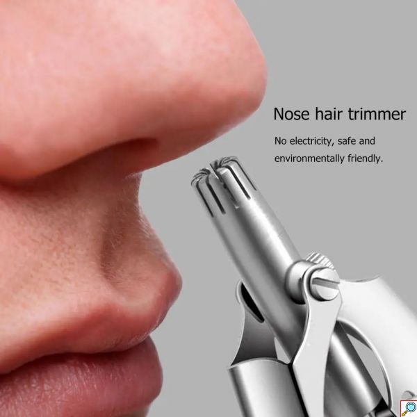 Men Groomer Χειροκίνητη Κουρευτική Μύτης & Αυτιών χωρίς Κοψίματα SafeCut - Exclusive Silver Hawk Hair Trimmer