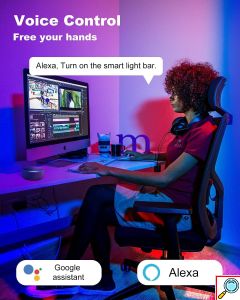 Smart LED RGB Μπάρες Φωτισμού με Τηλεχειριστήριο, App & Φωνητικό Έλεγχο - Για Gaming & TV