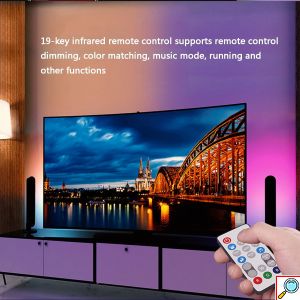Smart LED RGB Μπάρες Φωτισμού με Τηλεχειριστήριο, App & Φωνητικό Έλεγχο - Για Gaming & TV