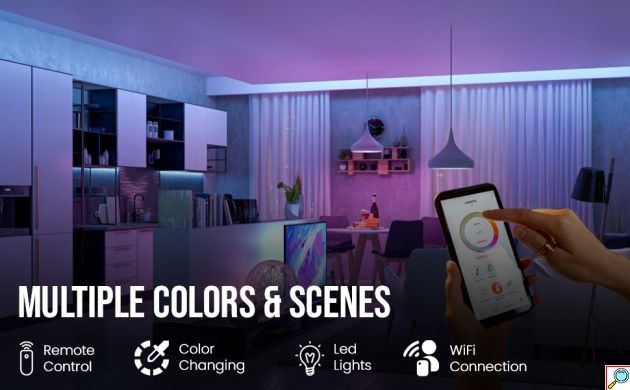 Smart LED RGB Μπάρες Φωτισμού με Τηλεχειριστήριο, App & Φωνητικό Έλεγχο - Για Gaming & TV