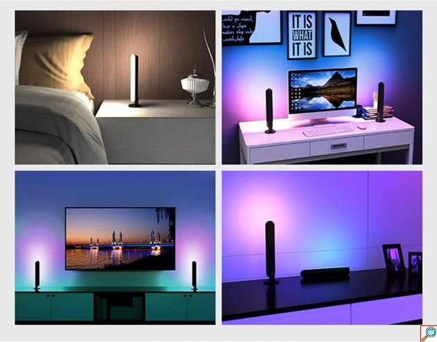Smart LED RGB Μπάρες Φωτισμού με Τηλεχειριστήριο, App & Φωνητικό Έλεγχο - Για Gaming & TV