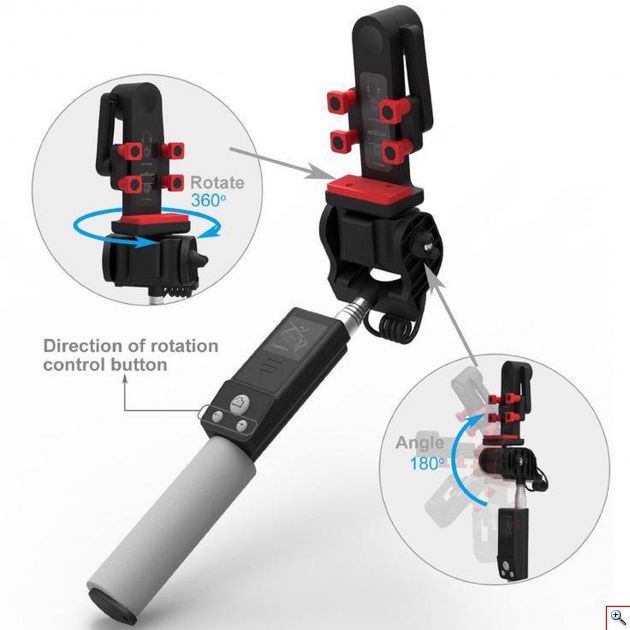 Έξυπνο Περιστρεφόμενο 360° Selfie Stick με Ενσωματωμένα Κουμπιά & Bluetooth - Smart Rotation Selfie Stick iPhoto
