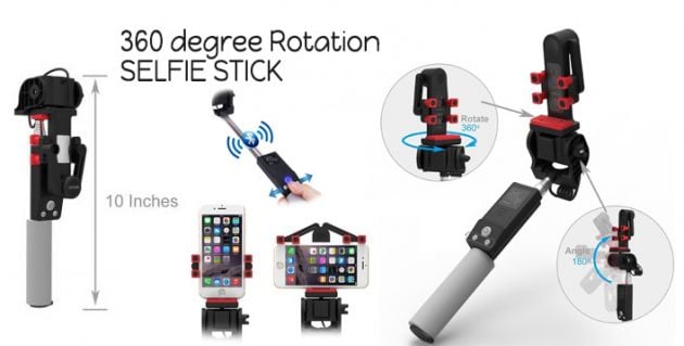 Έξυπνο Περιστρεφόμενο 360° Selfie Stick με Ενσωματωμένα Κουμπιά & Bluetooth - Smart Rotation Selfie Stick iPhoto