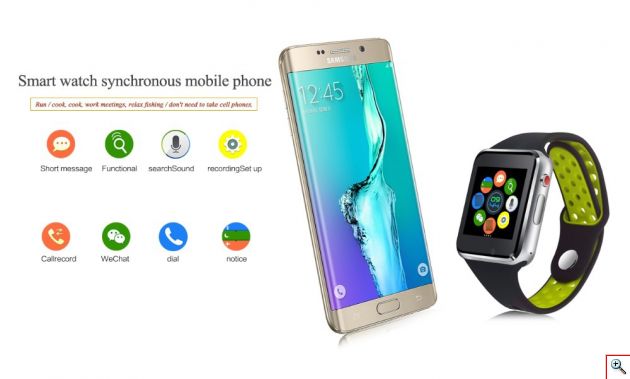 Smart Watch - Ρολόι Κινητό Τηλέφωνο Sim Handsfree με Οθόνη Αφής, Κάμερα, Βηματομετρητή, Μέτρηση Ύπνου, Facebook, Internet, Antilost, Ξυπνητήρι MTK62