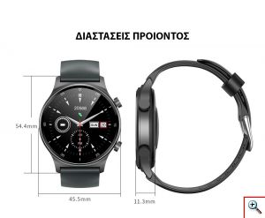 Health & Fitness Elegance® Νέας Γενιάς Αδιάβροχο Βιομετρικό Ρολόι HD IPS Smart Watch Άθλησης Activity Tracker με Πιεσόμετρο, Οξύμετρο, Παλμογράφο, Μέτρηση Βημάτων & Ποιότητας Ύπνου
