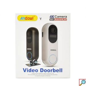 Andowl Smart WiFi Κουδούνι Πόρτας με Κάμερα 4K και Υποδοχή Κάρτας Mνήμης έως 128GB